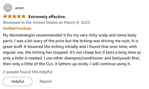 My Itchy Scalp Relief with CLn Shampoo