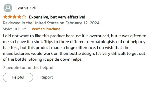 I love this shampoo for hair loss relief