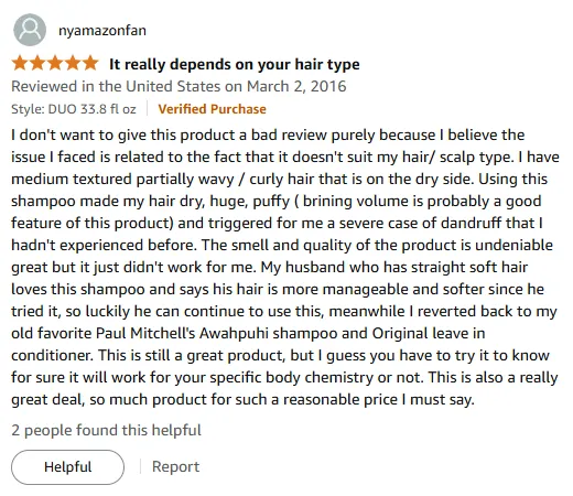 My Shampoo Experience: Dry Hair & Dandruff Issues