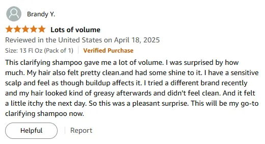 I Love This Clarifying Shampoo for Volume and Clean Feeling