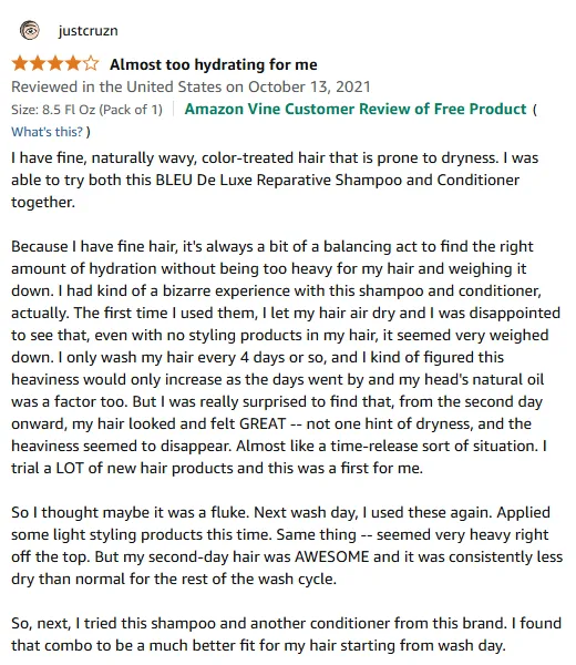 My Experience with BLEU De Luxe Shampoo