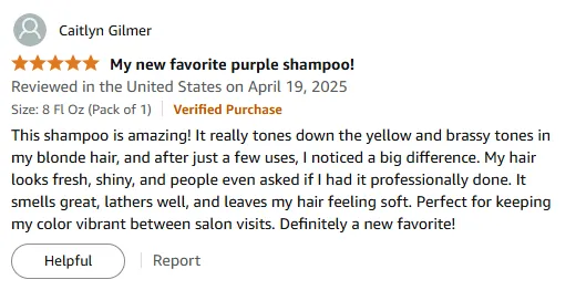 I love this shampoo for vibrant blonde hair