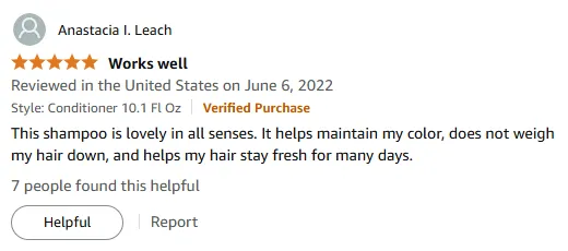 I love this shampoo for color and fresh hair