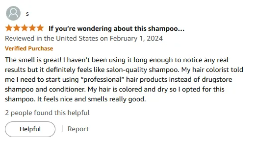 I love this salon-quality shampoo for colored dry hair