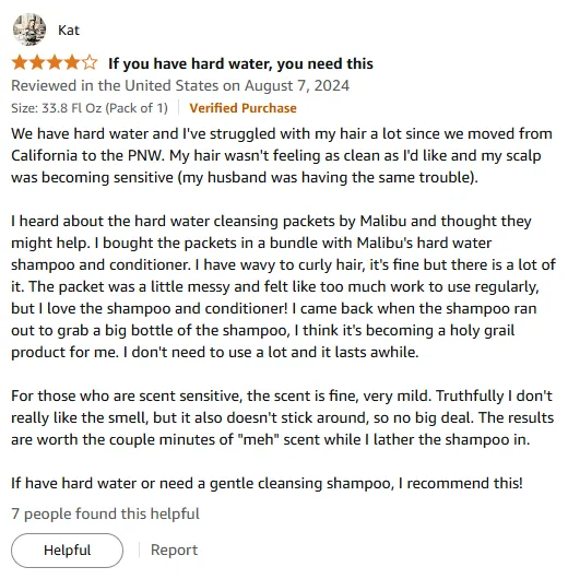 My Hard Water Shampoo Solution