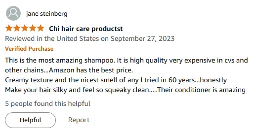 My favorite shampoo with silky results