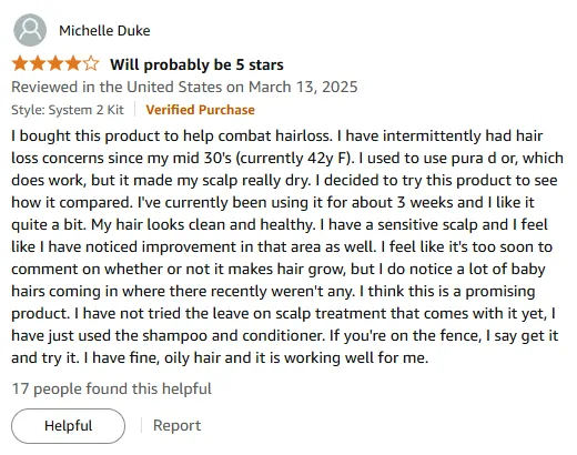 My Hair Loss Shampoo Experience