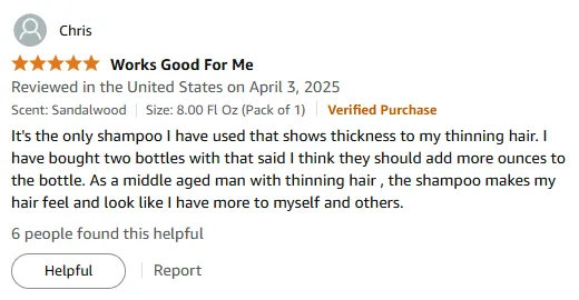 My Thinning Hair Shampoo Experience