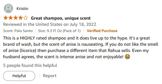 My Favorite Shampoo with Strong Anise Scent