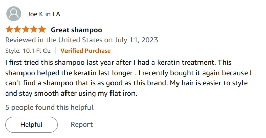 My Keratin Shampoo Experience