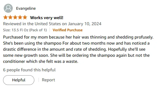 My Mom's Shampoo Experience for Thinning Hair