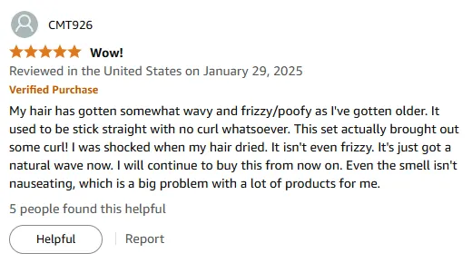 My Hair Has Natural Wave with This Shampoo