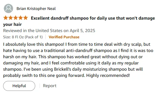 I love this shampoo for dry scalp and daily use
