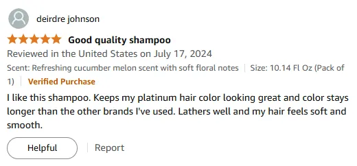 I Love This Shampoo for Color Protection and Soft Hair