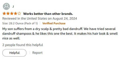I Love This Anti Dandruff Shampoo For Dry Scalps