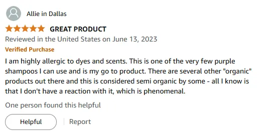 My Scent-Free Purple Shampoo for Allergy-Prone Scalp
