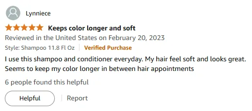 I Love This Shampoo For Long-Lasting Color