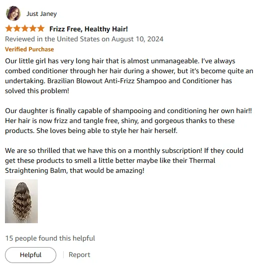 My Daughter's Hair: Brazilian Blowout Anti-Frizz Works