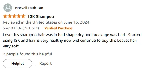 My IGK Shampoo Revived Dry Damaged Hair