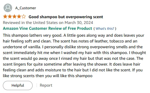 My Honest Review: Strong Scented Shampoo