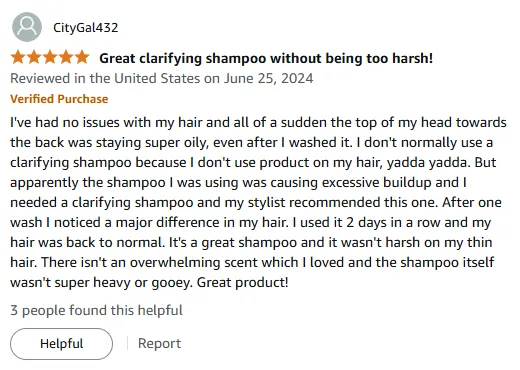 My Gentle Clarifying Shampoo Solved Oily Hair Buildup