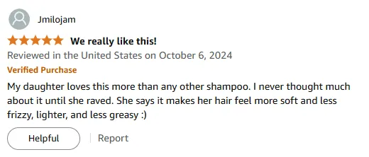 My Daughter's Best Shampoo for Soft Hair
