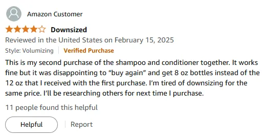 My Keranique Shampoo Disappointment: Smaller Bottles Same Price