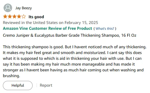 My Cremo Thickening Shampoo Review: Stronger, Fuller Hair