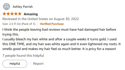 My ORIBE Shampoo Restored White Hair Blonde