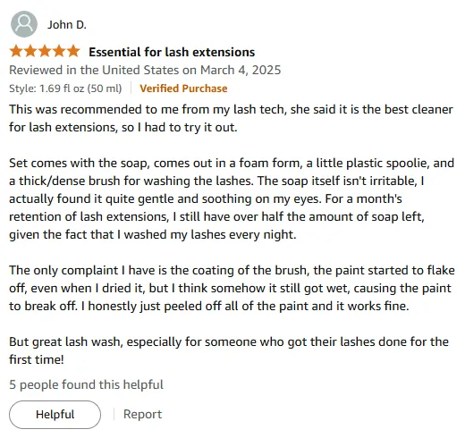 My Gentle Lash Extension Foam Cleanser Keeps Lashes Clean