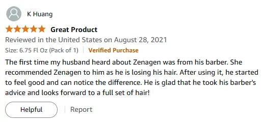 My Zenagen Hair Loss Success: Barber's Pick