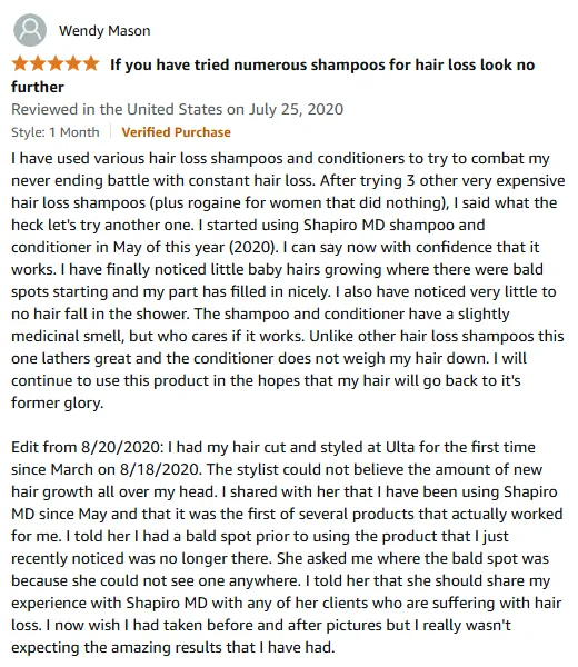 My Shapiro MD Shampoo Review: Stops Hair Loss & Regrows Hair