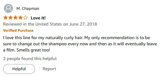 My Curly Hair Shampoo &ndash; Smells Amazing!