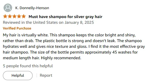 My Gray Hair Stays Bright With ORIBE Shampoo