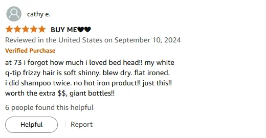 Bed Head Shampoo Made My White Hair Soft & Shiny