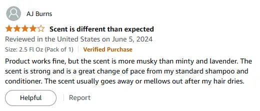 Strong Musky Shampoo Scent My Honest Review