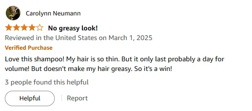 My Thin Hair's Volumizing Shampoo Win