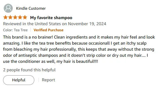 My Clean Tea Tree Shampoo Stops Itch