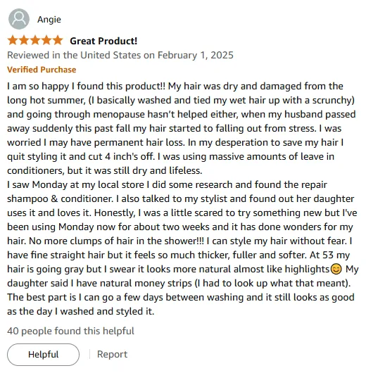 My Damaged Hair Fixed by Monday Repair Shampoo Review