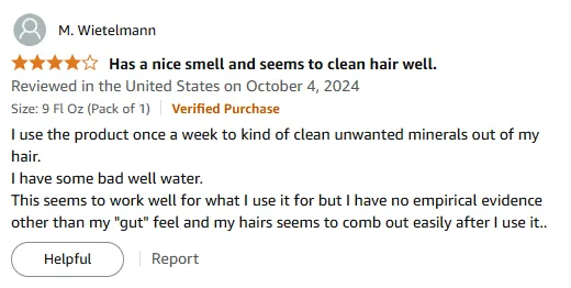 My Weekly Clarifying Shampoo for Hard Water
