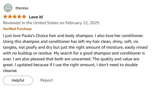 Paula's Choice Shampoo: My Hair's Best Clean
