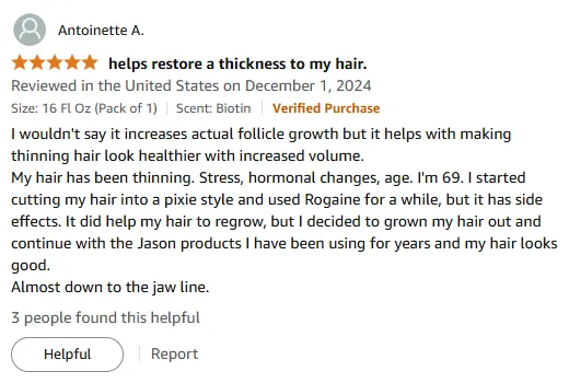 My Thinning Hair Looks Thicker with Jojoba Shampoo