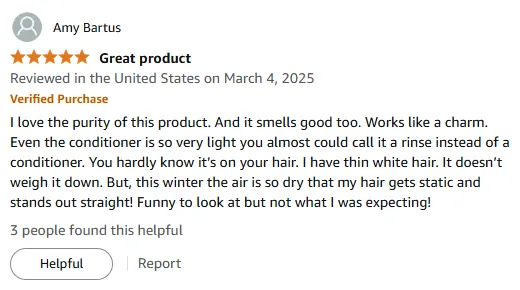 My Light Shampoo for Thin Hair Works Great