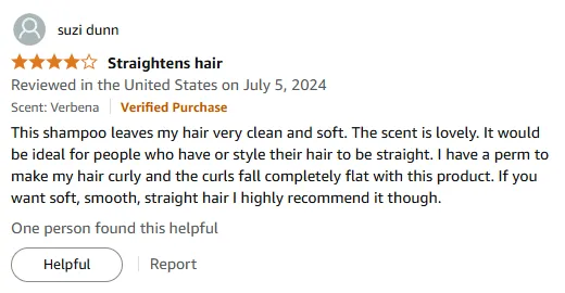 My Verbena Shampoo Review for Soft Straight Hair