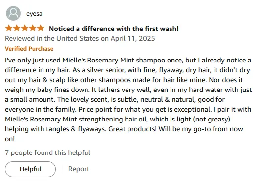 My Honest Mielle Rosemary Mint Shampoo Review Results