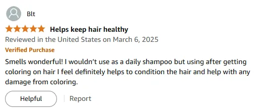 I Love This Wonderful Smelling Post-Color Shampoo