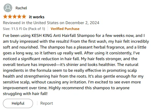 I Reduced Hair Fall with Kesh King Shampoo