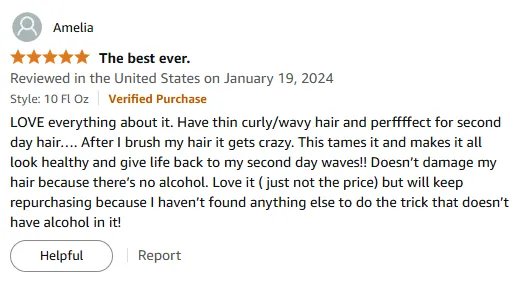 I Love This Surface Shampoo for Second Day Curly Hair
