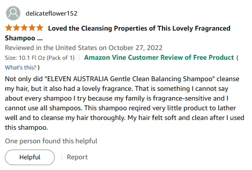 My Sensitive Scalp Loves Eleven Australia Gentle Clean Balancing Shampoo
