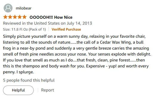 I Love Philip B Pine Scented Shampoo and Body Wash